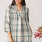 FOLK CHECKED TUNIC