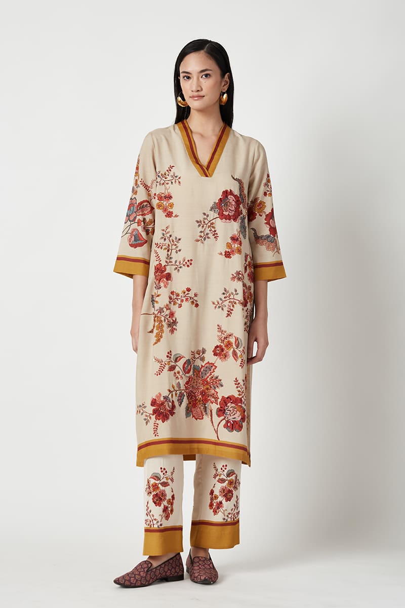 Obi Printed Kurta Set (2PCS)