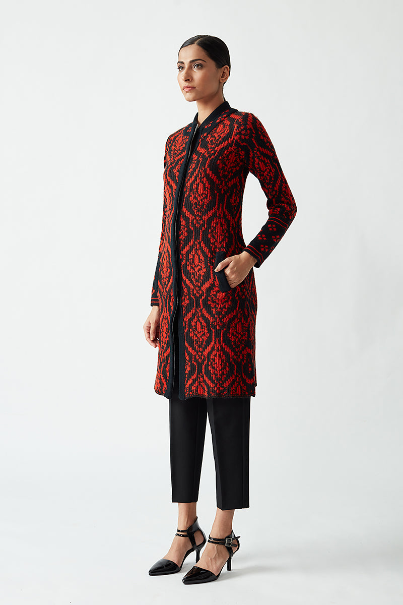 Knitted Jacquard Jacket