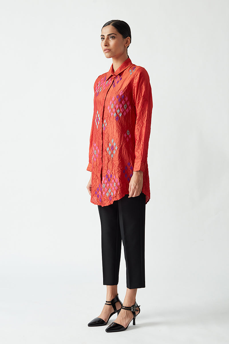 Embroidered Silk Tunic