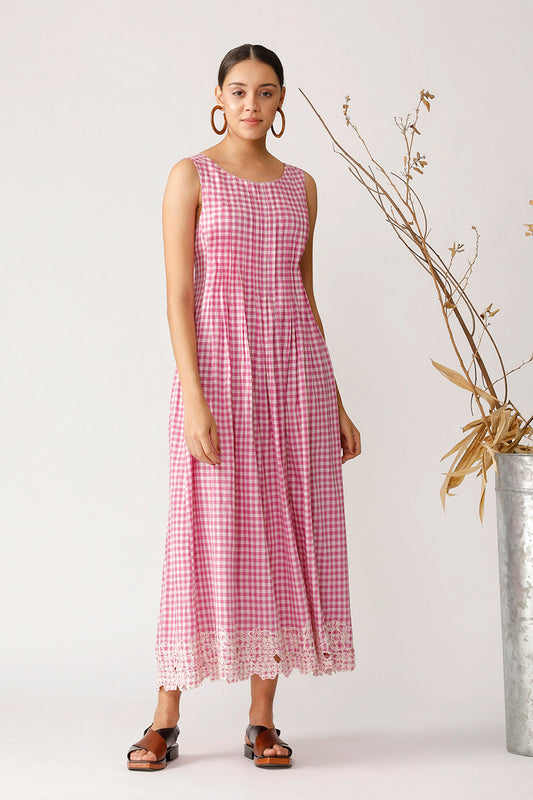 FLAMENCO GINGHAM DRESS