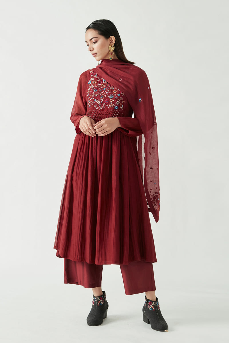 FRISCO EMBROIDERY KURTA SET