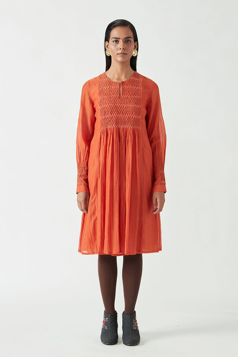 AUDRINA SMOCKING TUNIC