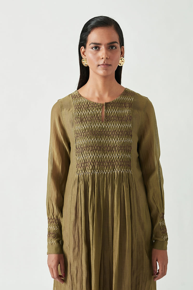 COHEN SMOCKING TUNIC