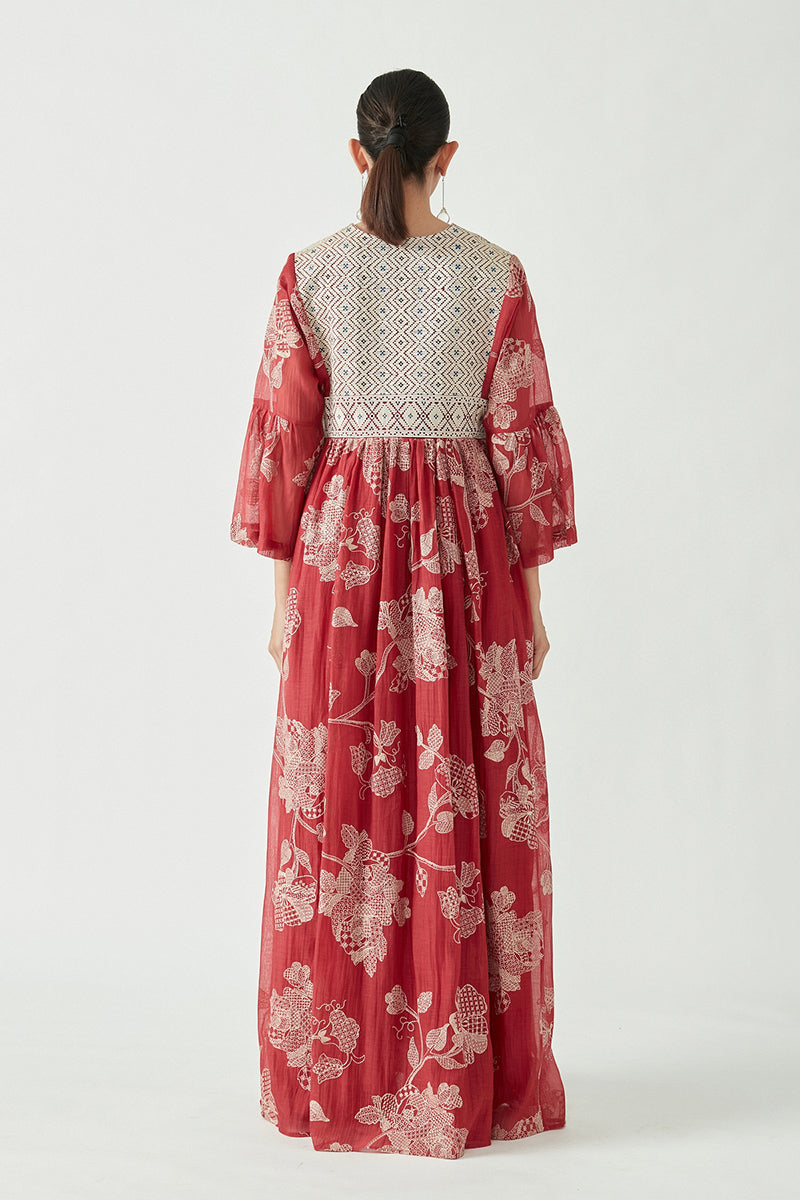 MANAKIN YOKE DRESS