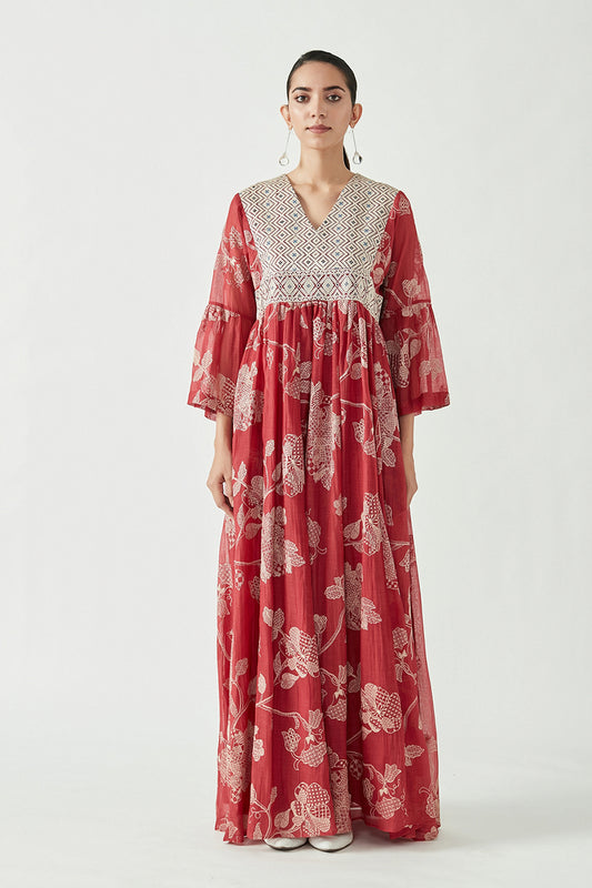 MANAKIN YOKE DRESS