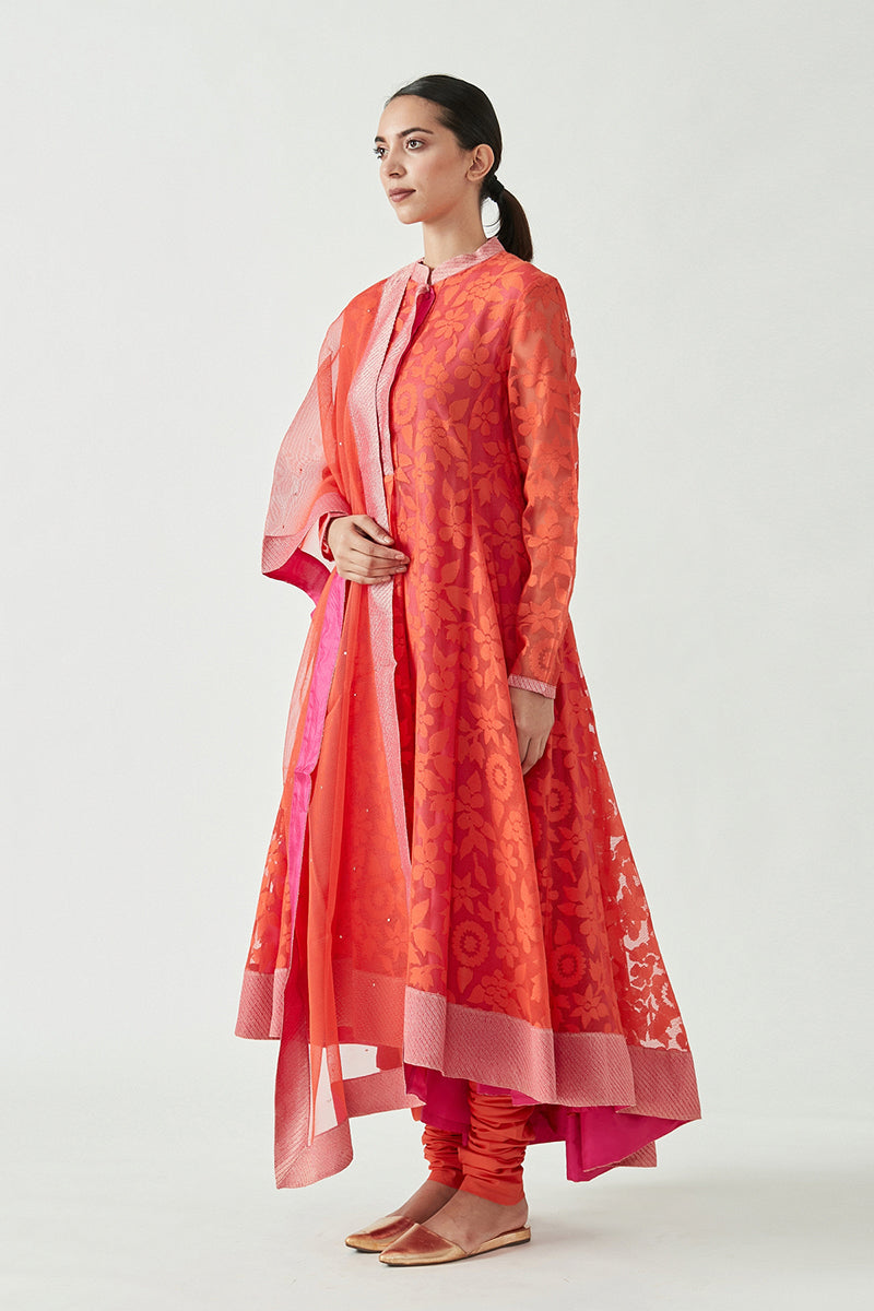 ASYMMETRIC BOX PLEAT KURTA SET