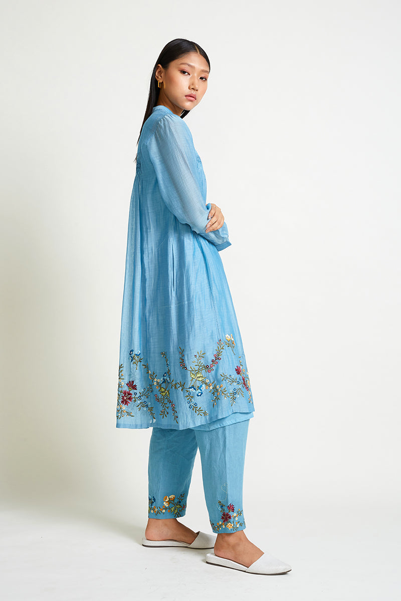 ERICA EMBROIDERED KURTA & PANT SET (2PCS)