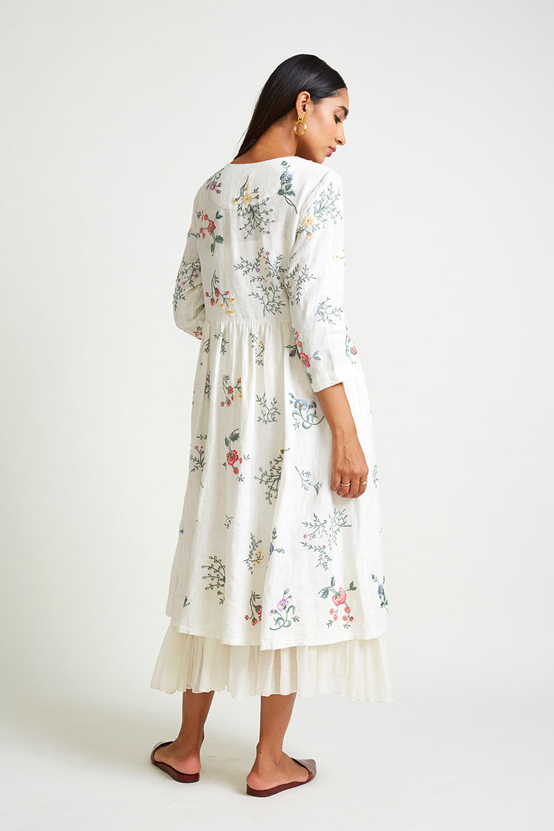 JASMINE EMBROIDERED DRESS WITH SLIP (2PCS)