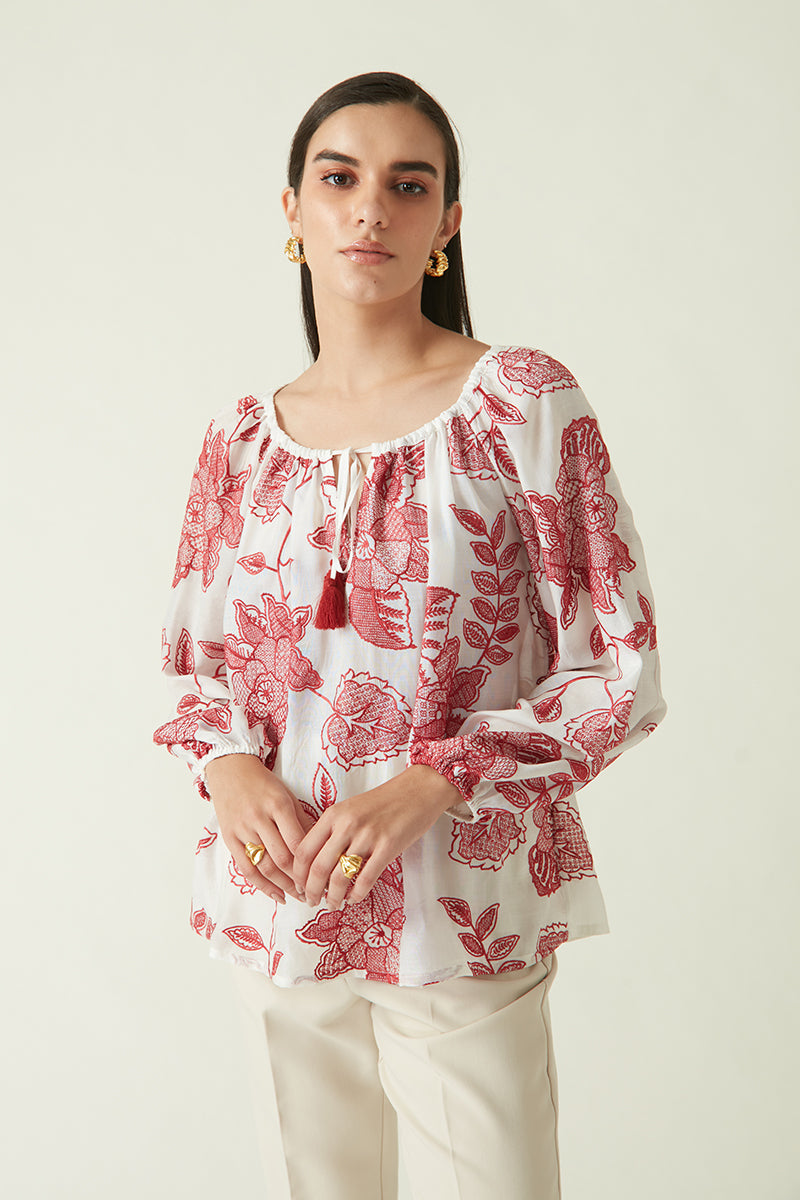 NIAS EMBROIDERED TOP
