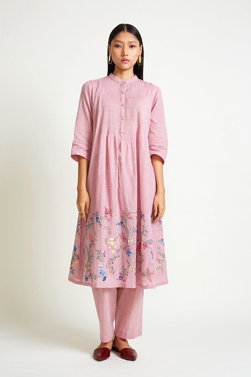 PHLOX EMBROIDERED KURTA & PANT SET (2PCS)