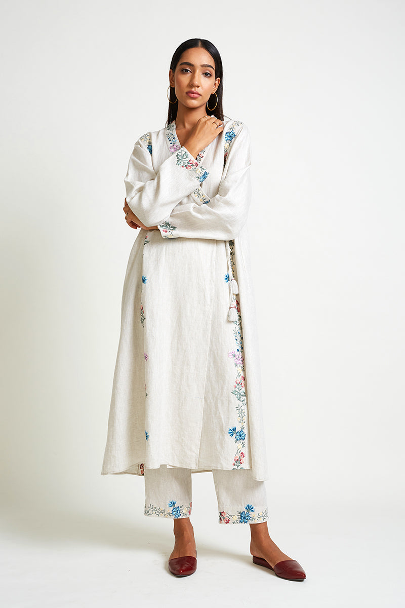 ICEPLANT EMBROIDERED KURTA & PANT SET (2PCS)