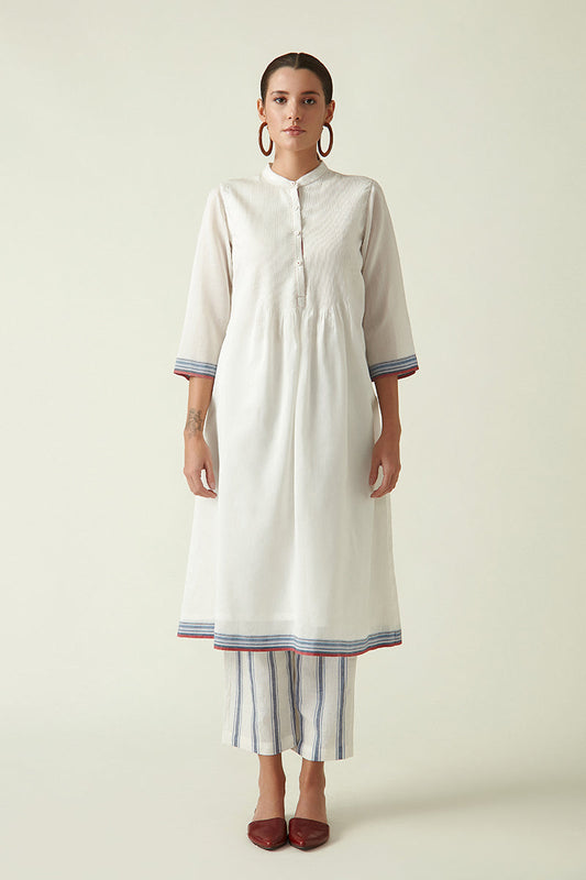 ALEX PIN TUCKED KURTA SET (2PCS)