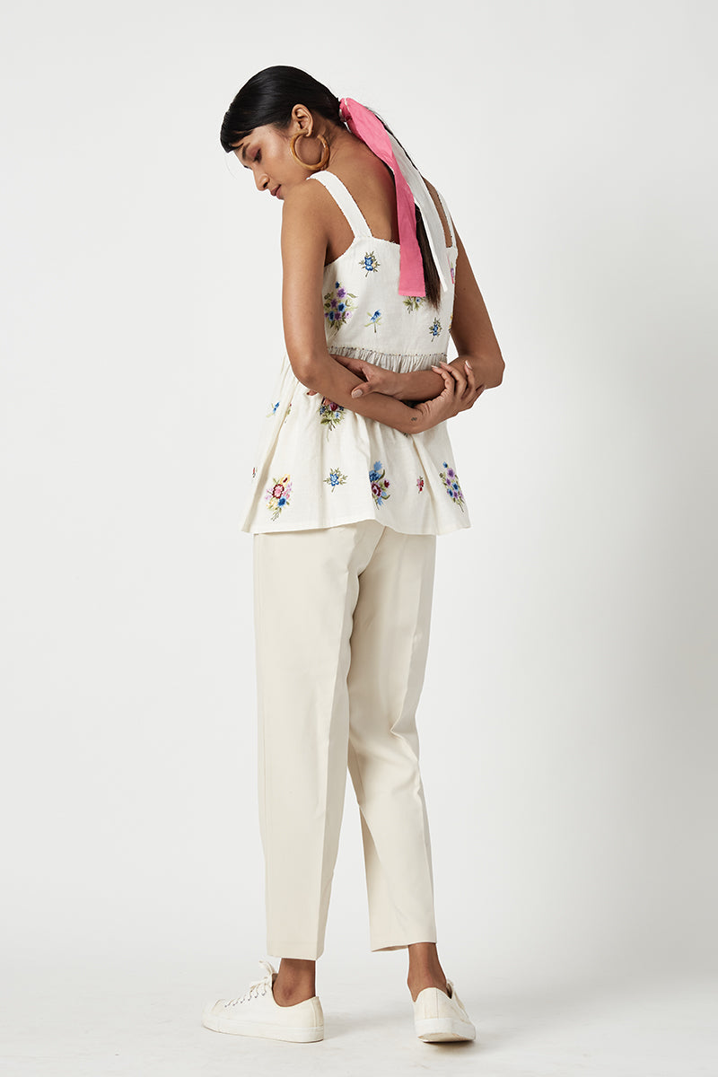 MAJORELLE EMBROIDERED TOP