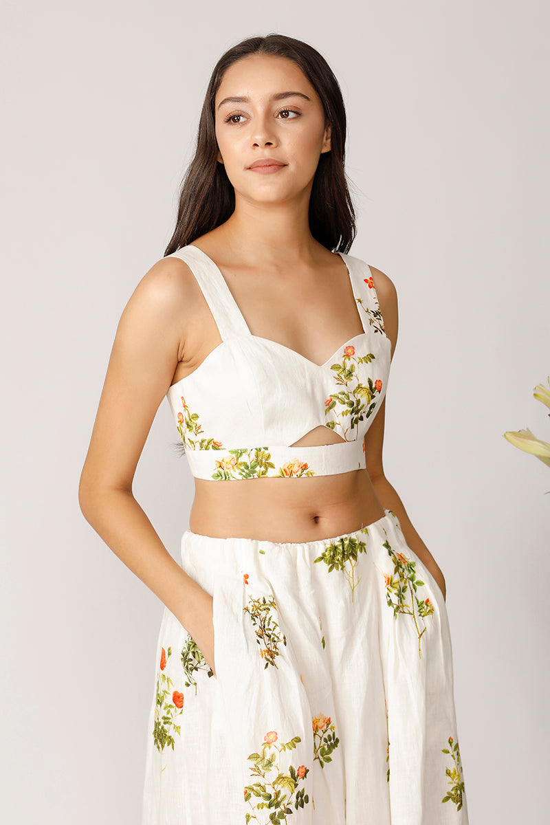 Wisteria Printed Bustier