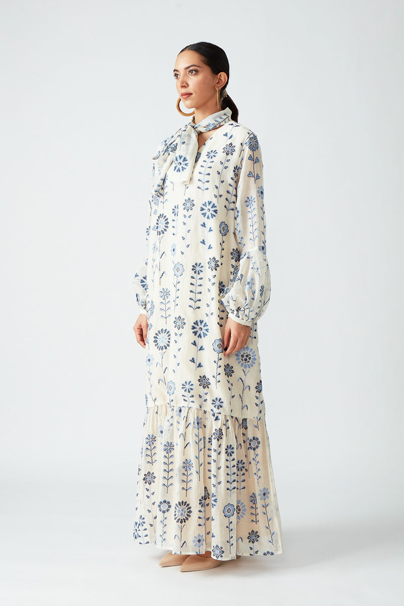 ERINA EMBROIDERED LONG DRESS